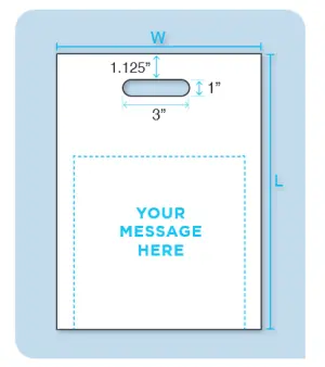 Merchandise bag dimension